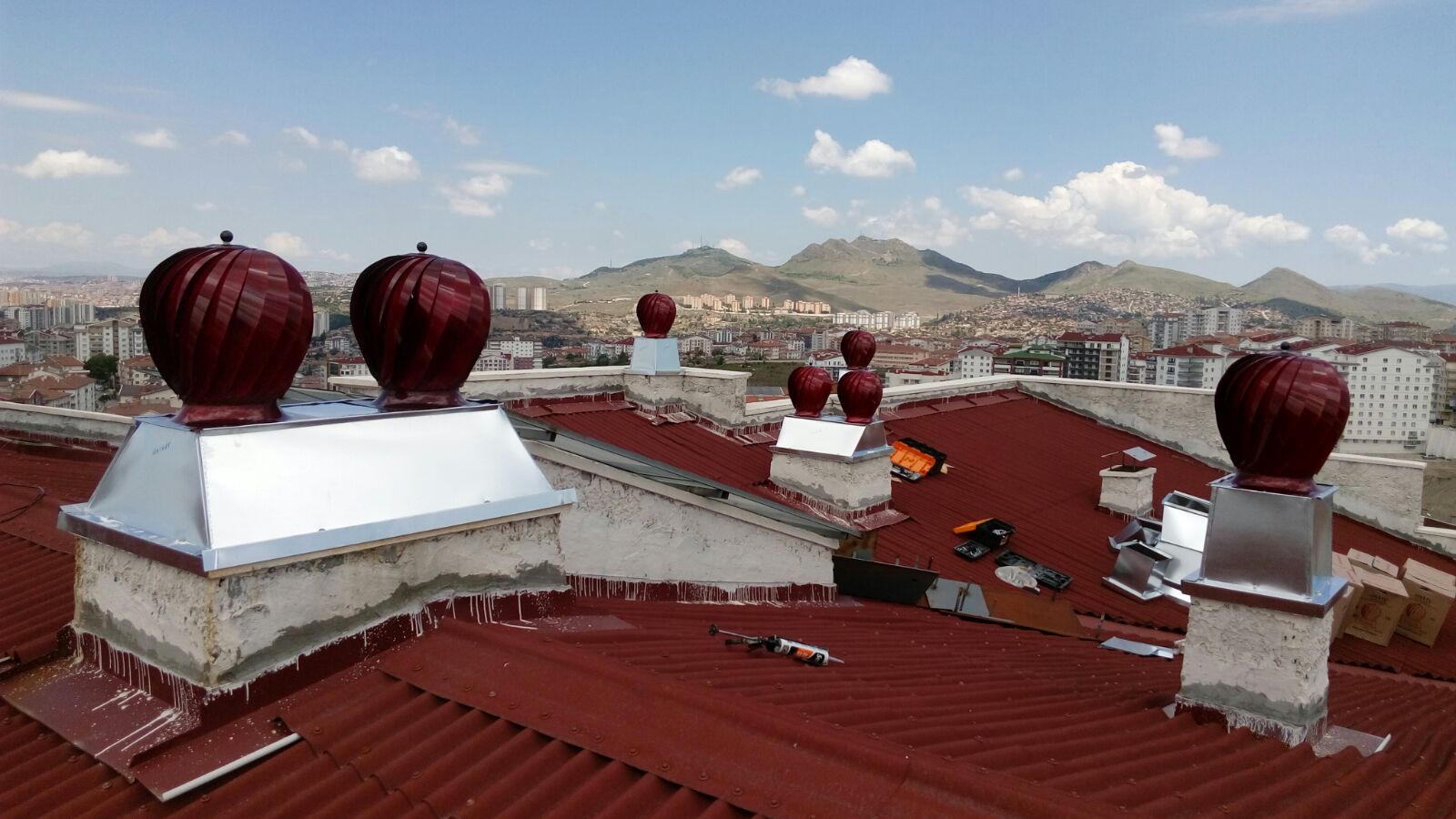   Esmatik Ankara esmatik baca salyangozu rüzgar gülü havalandırma krom davlumbaz evyeli tezgah paslanmaz 0549 549 76 09